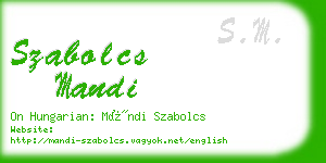 szabolcs mandi business card